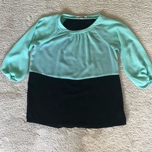 Color block dressy blouse